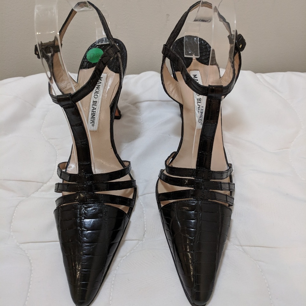 Manolo Blahnik Multi Strap T-Strap pump